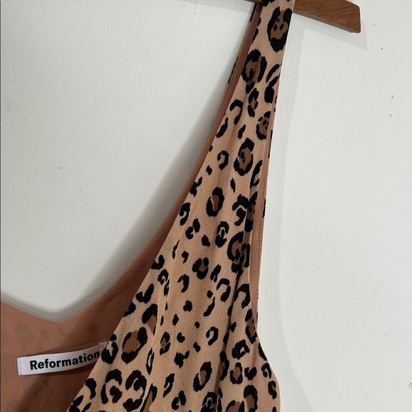 REFORMATION Feline Leopard Animal Print V-Neck Wrap Mini Dress Size XS - Picture 8 of 16